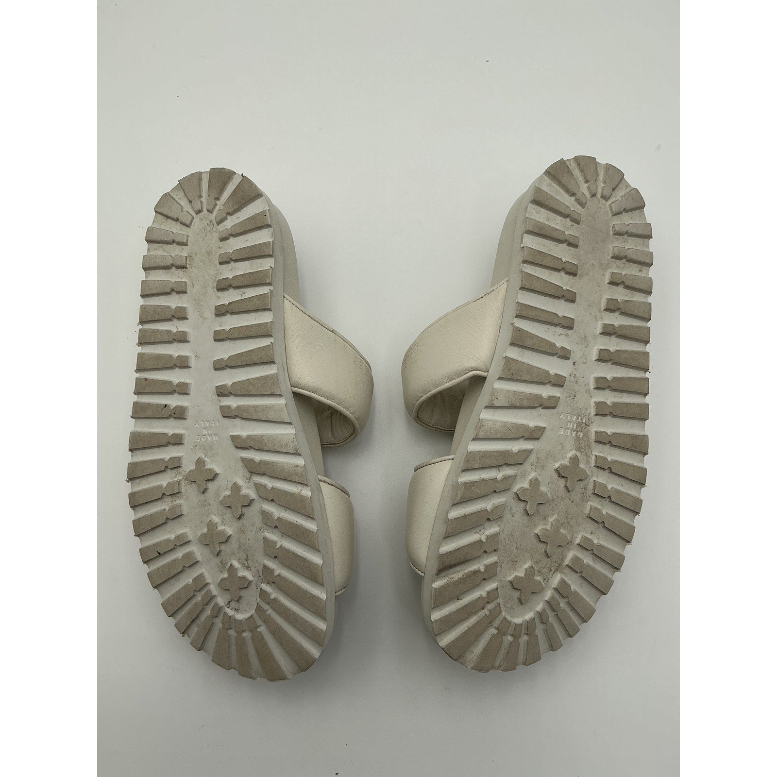 Gia Borghini X 'Pernille' White Teisbaek Leather Platform Sandal Size 9.5