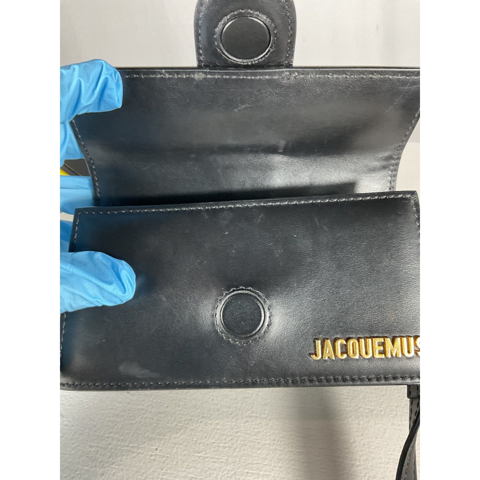Jacquemus 'Le' Black Leather Bambino Bag