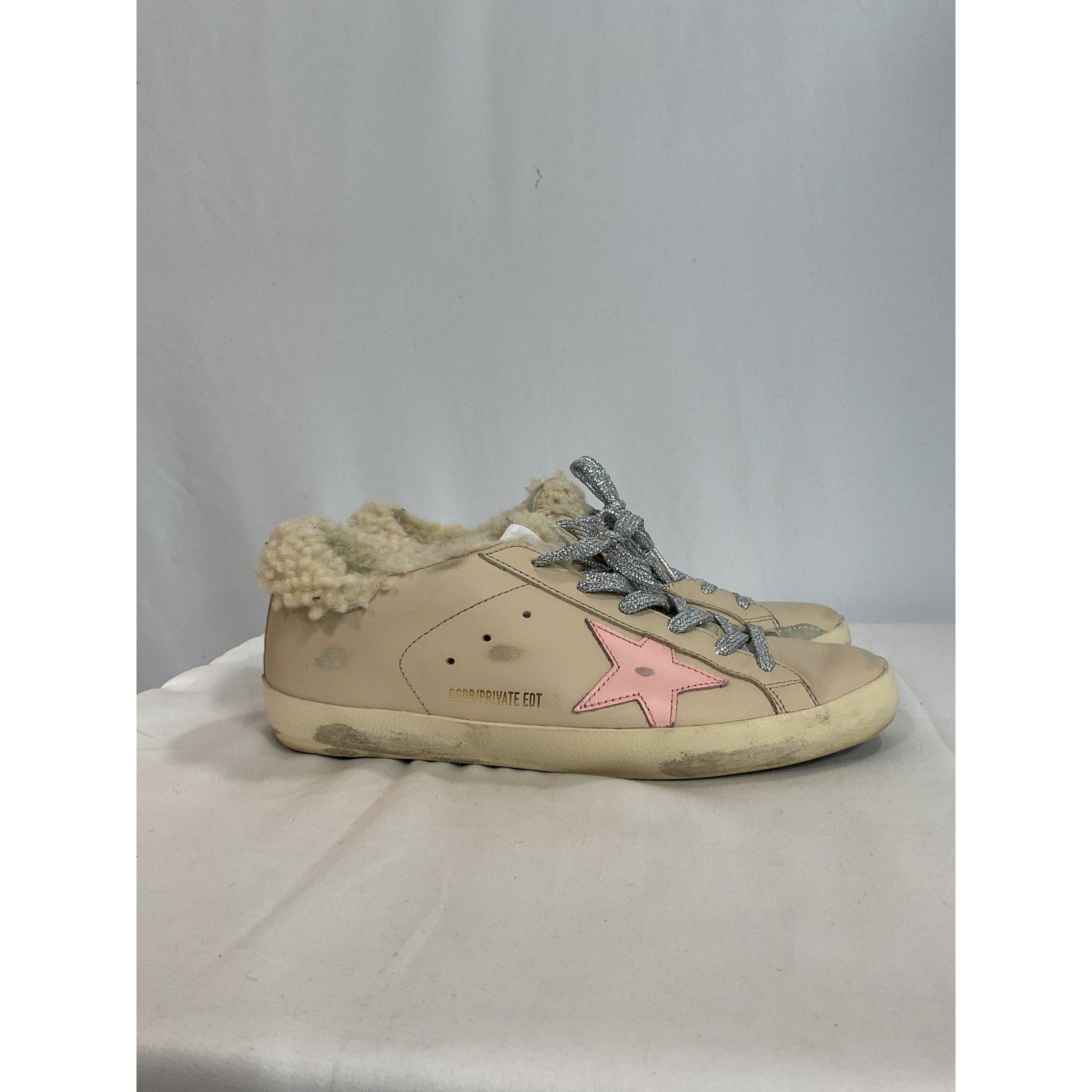 Golden Goose Tan Exclusive To Mytheresa � Superstar Shearling-Lined White Leather Sneakers Size 9