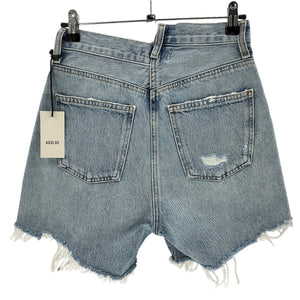 Agolde High Rise Blue Criss Cross Shorts Size 24