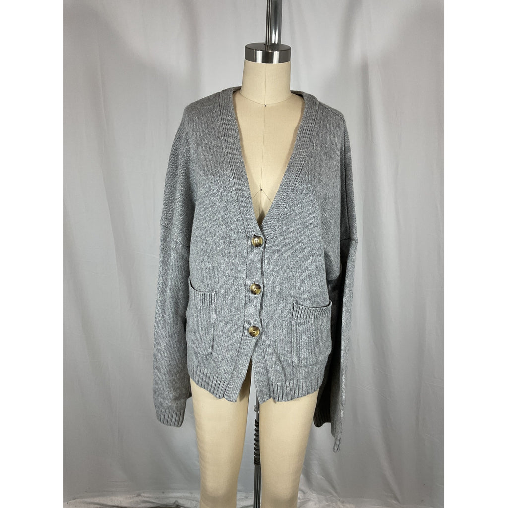 Helsa 'Sanna' Grey Drop Shoulder Cardigan Size XL