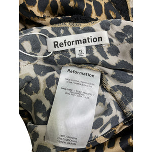 Reformation 'Belva' Black Silk Dress Size 12