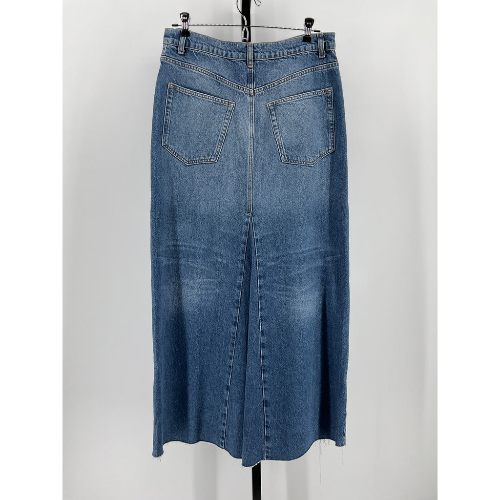 Reformation 'Tazz' Blue Cotton Maxi Denim Skirt Size 29