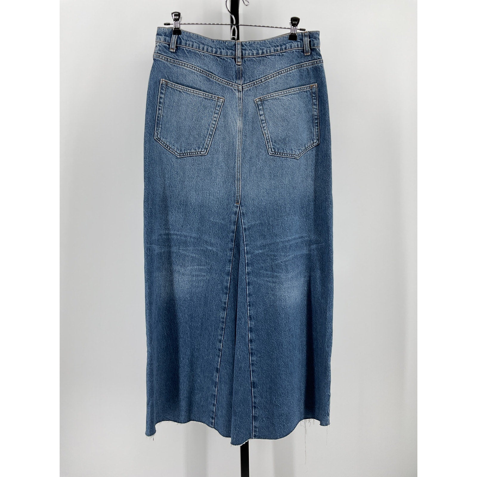 Reformation 'Tazz' Blue Cotton Maxi Denim Skirt Size 29