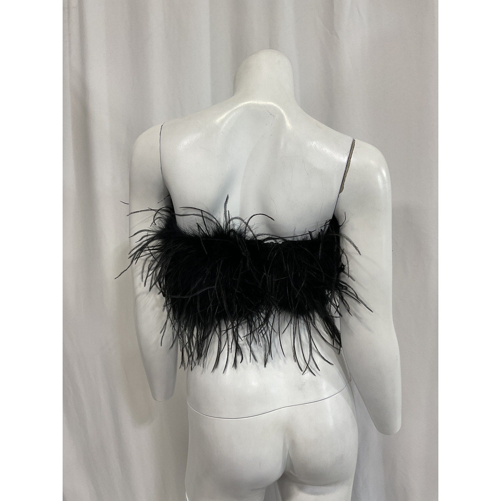Lamarque 'Zaina' Black Feather Top Size XS