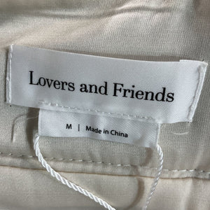 Lovers And Friends Shearling Trimmed Walnut Luanne Skirt Size M NWT