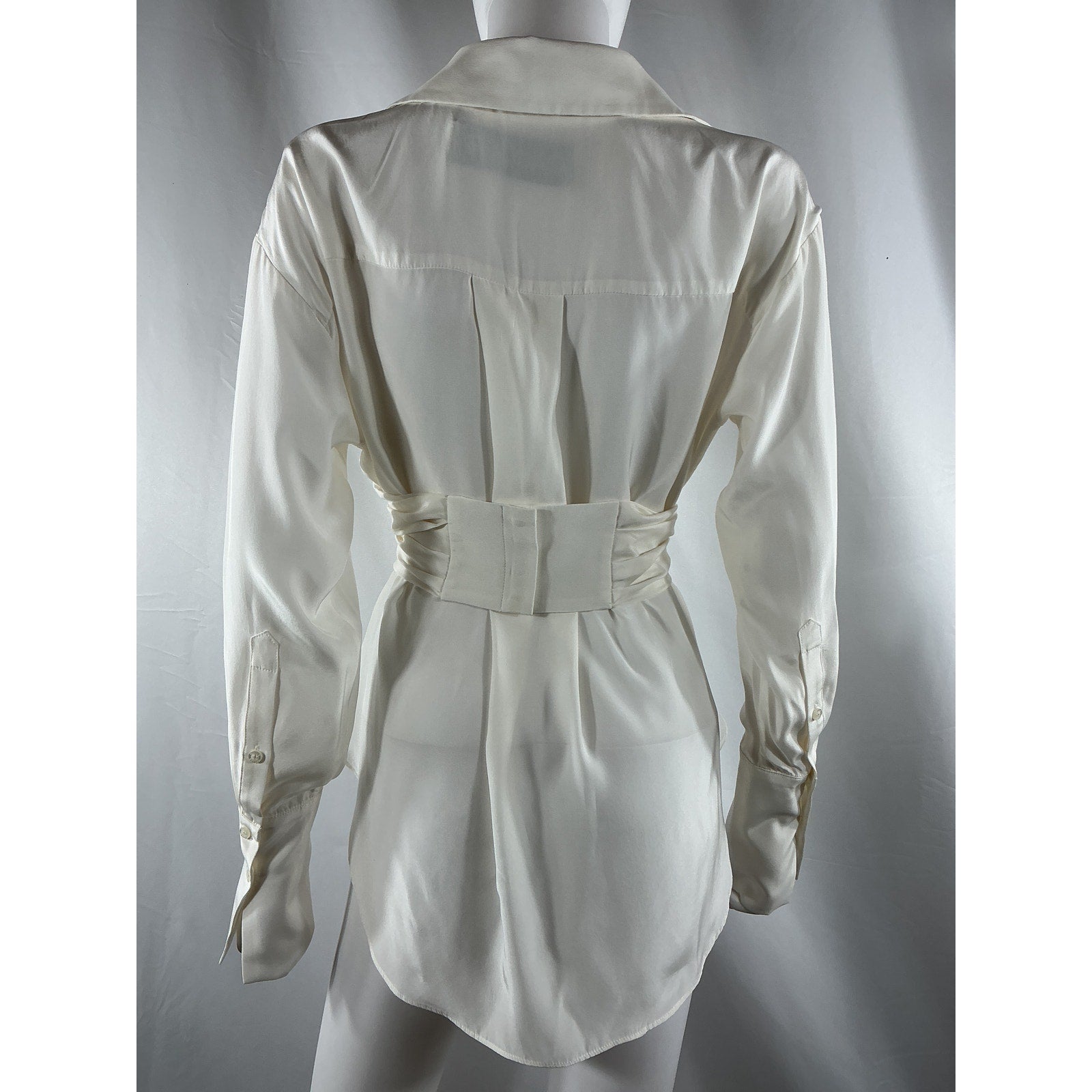 Gauge81 'Sabinas' White Silk Wrap Top Size XS