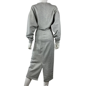 Isabel Marant 'Meg' Grey Viscose Sweatshirt French Terry Midi Dress Size 36