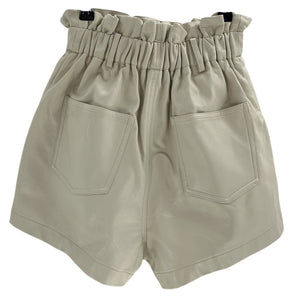 Astr The Label Faux Leather Beige Petunia Shorts Size XS
