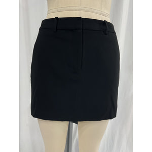 Theory Mini Black Crepe Trouser Skirt Size 2