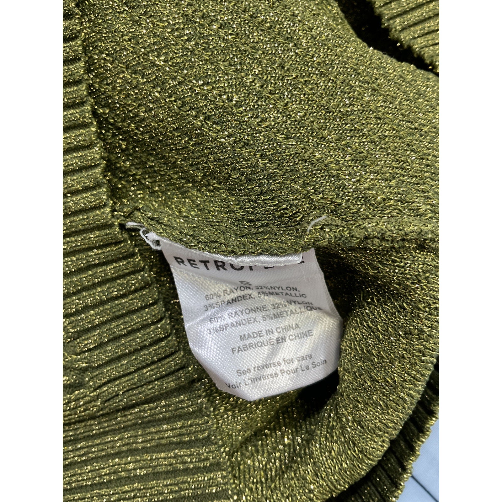Retrofete 'Posie' Green Rayon Skirt Size S