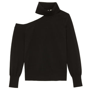 L'Agence Sleek Black Easton Pullover Size S