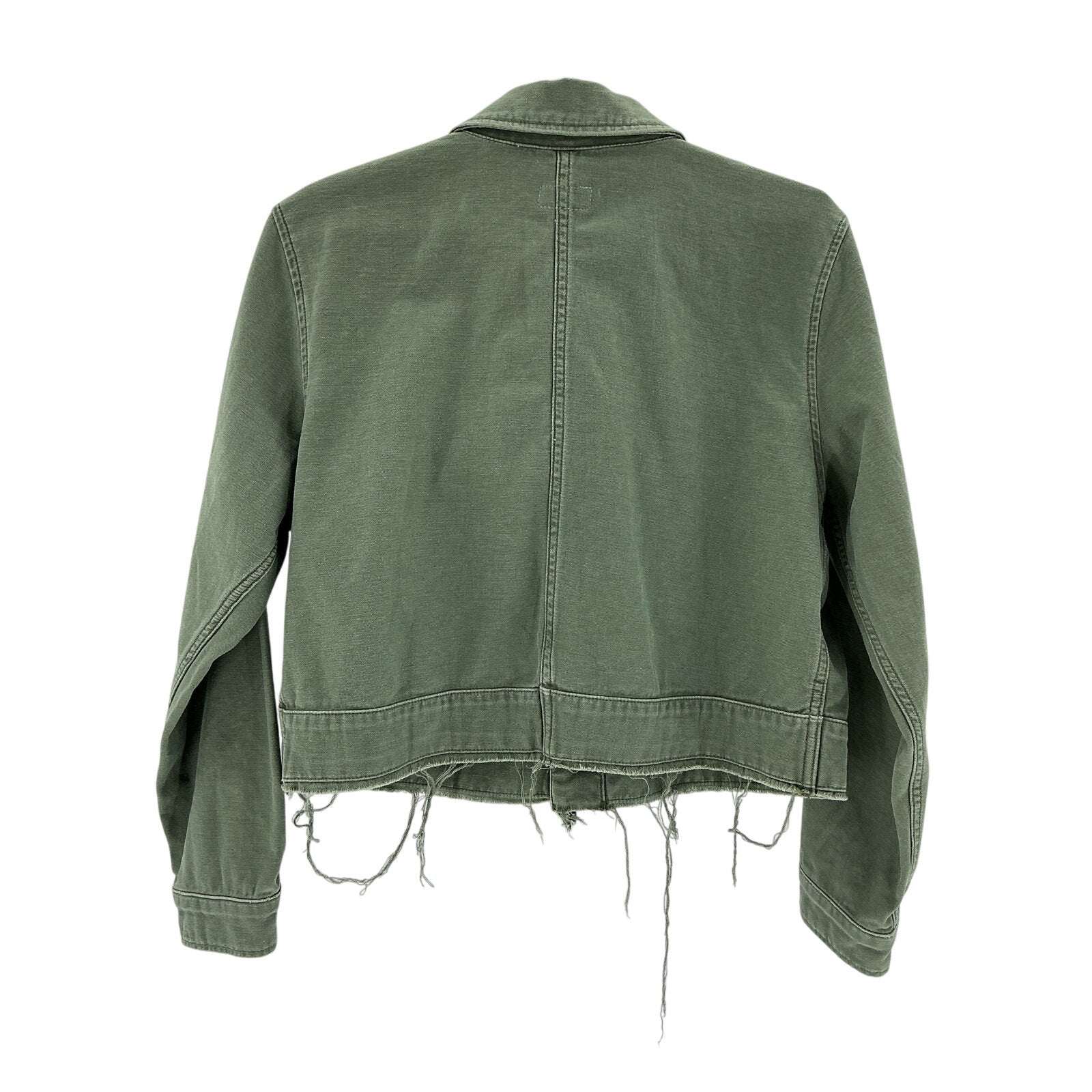 Mother The Cropped Green Cotton Veteran Cotton Graphic Jacket Size L