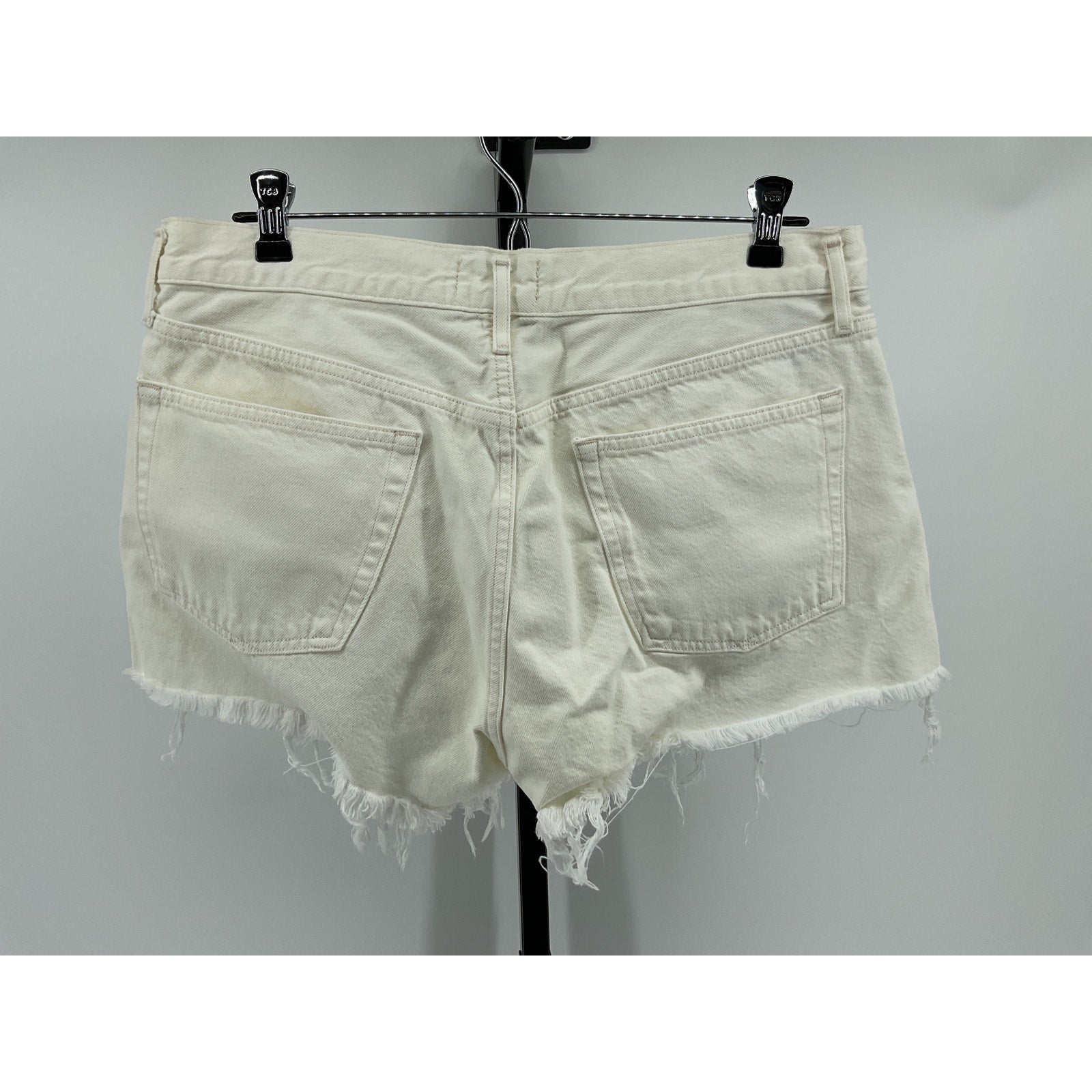 Agolde 'Parker' White Cotton Short Size 30