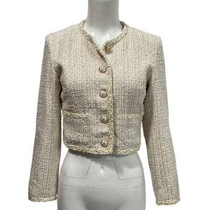 Heartloom Tweed Ivory Billie Blazer Size XS NWT