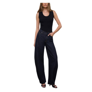 Staud High Rise Blue Jackson Barrel Denim Jeans Size 27