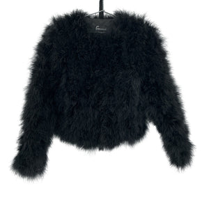 Lamarque Plush Black Deora Jacket Size S