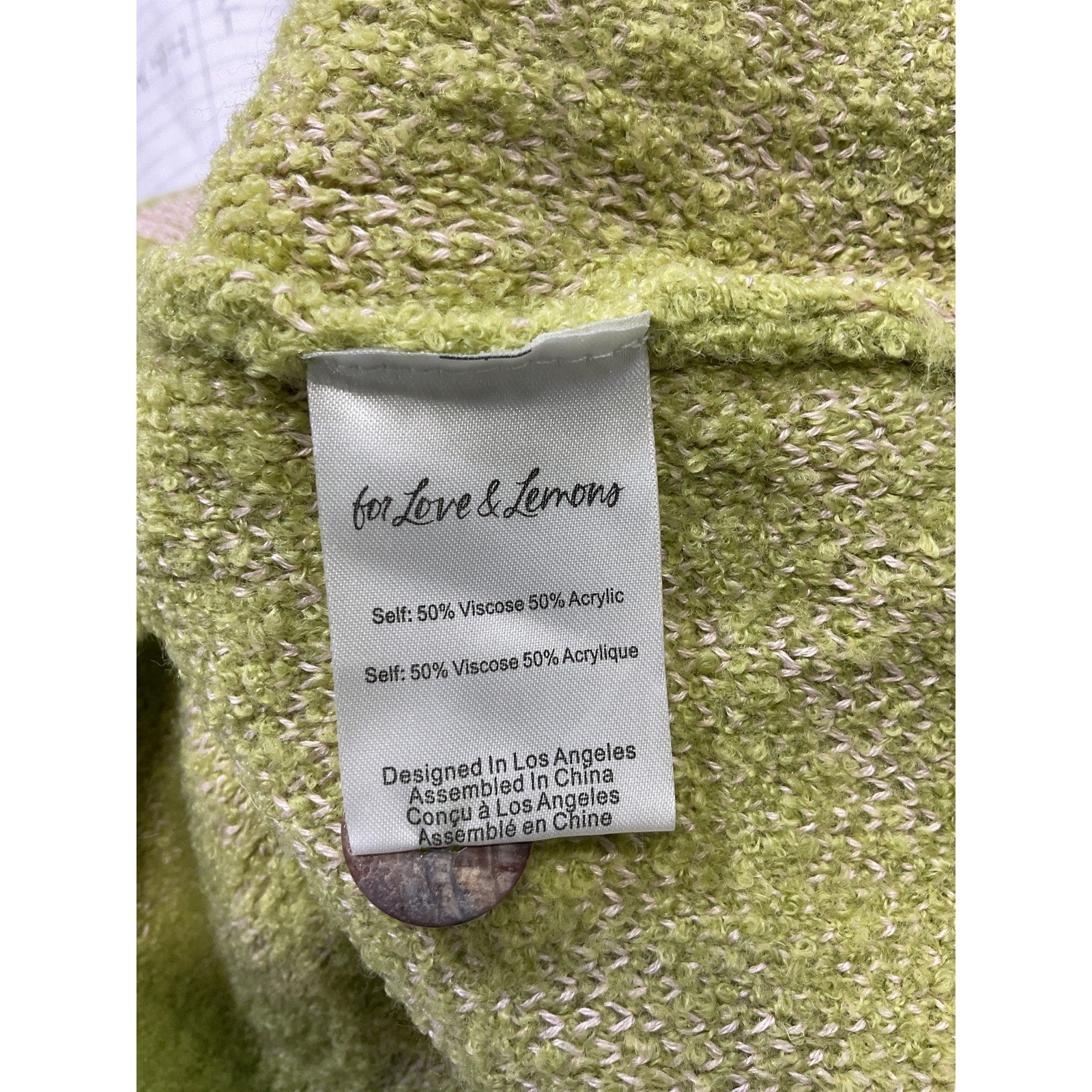 For Love & Lemons 'Simone' Green Top Size S