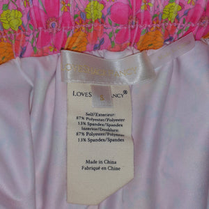 Loveshackfancy Floral Pink Citrine Mini Skirt Size S