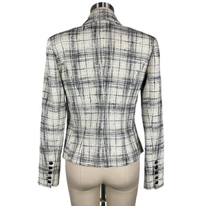 L'Agence Tailored Ecru Black Brooke Blazer Size 0