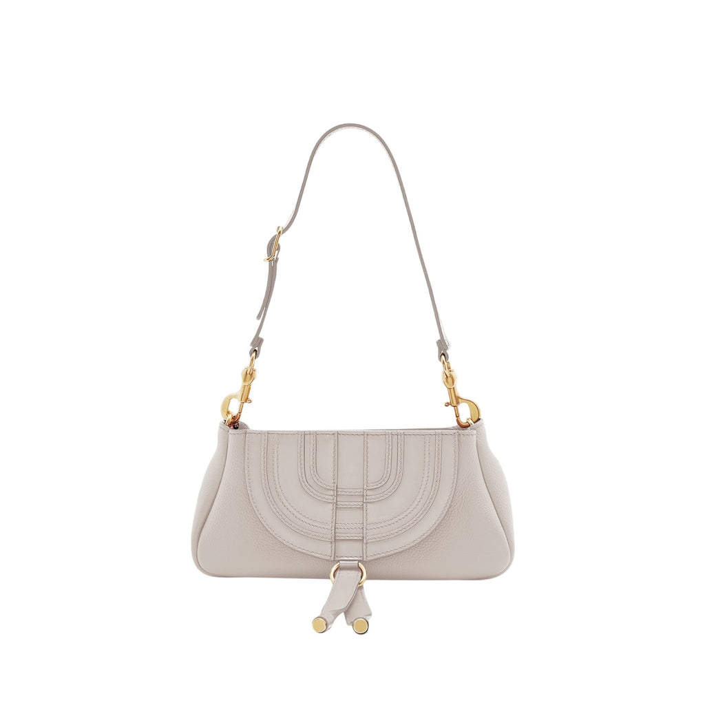 Chlo� 'Marcie' Grey Leather Small Clutch Shoulder Bag