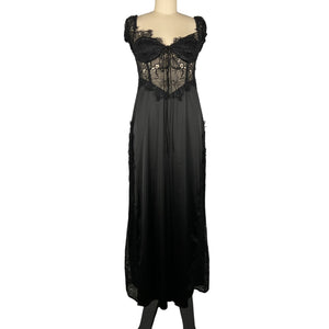 For Love & Lemons Lacy Black Casey Maxi Dress Size S NWT