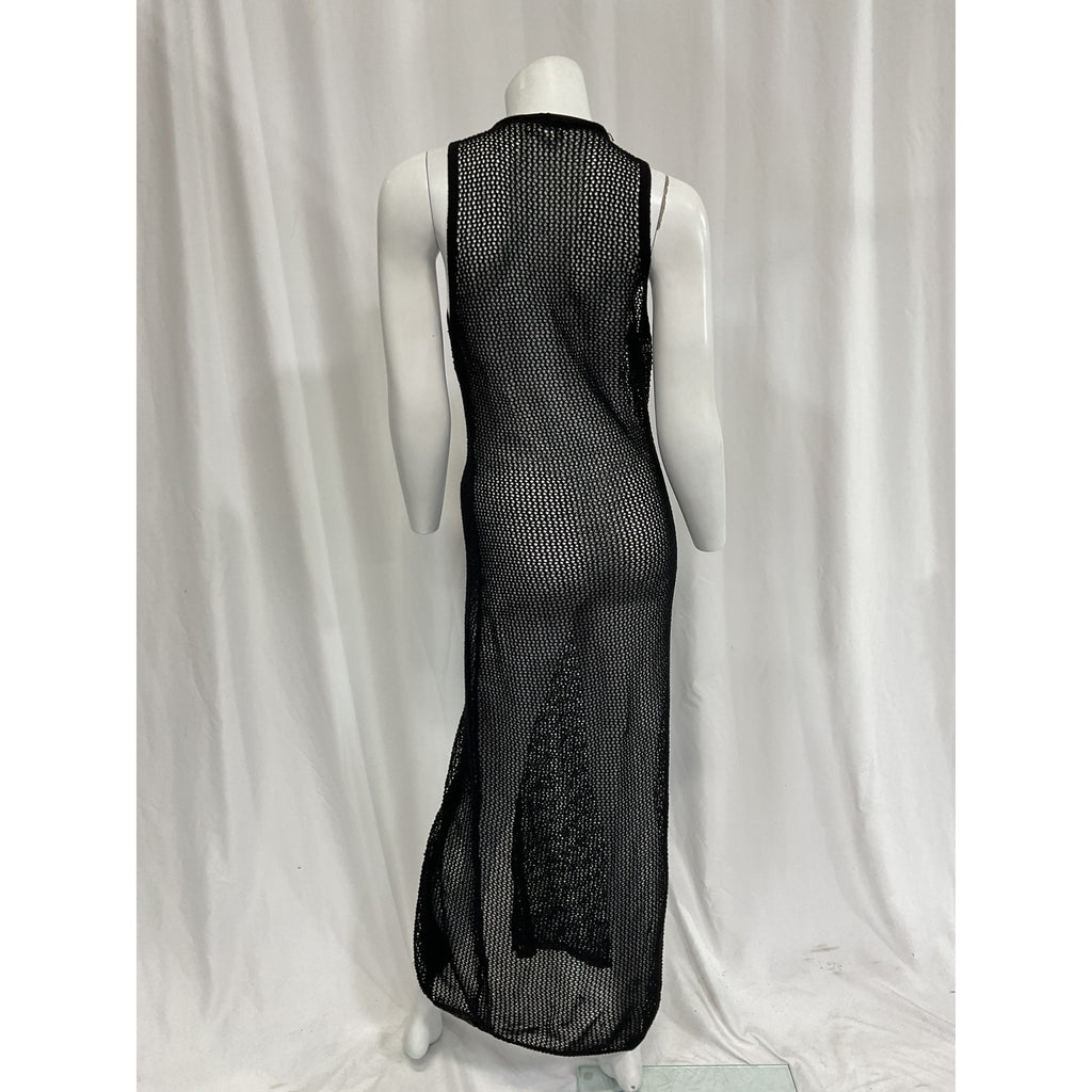 L*Space 'Adrift' Black Midi Dress Size L