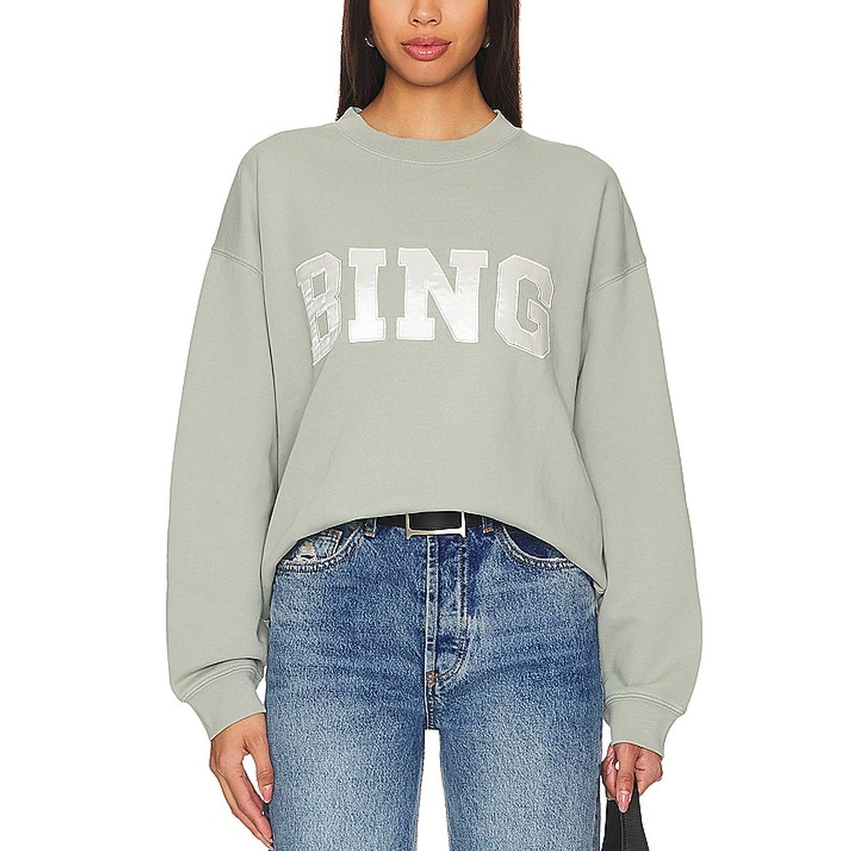 Anine Bing Oversized Teal Tyler Sweatshirt Size L