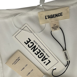 L'Agence Chic White Trixi Silk Tank Top Size S / P