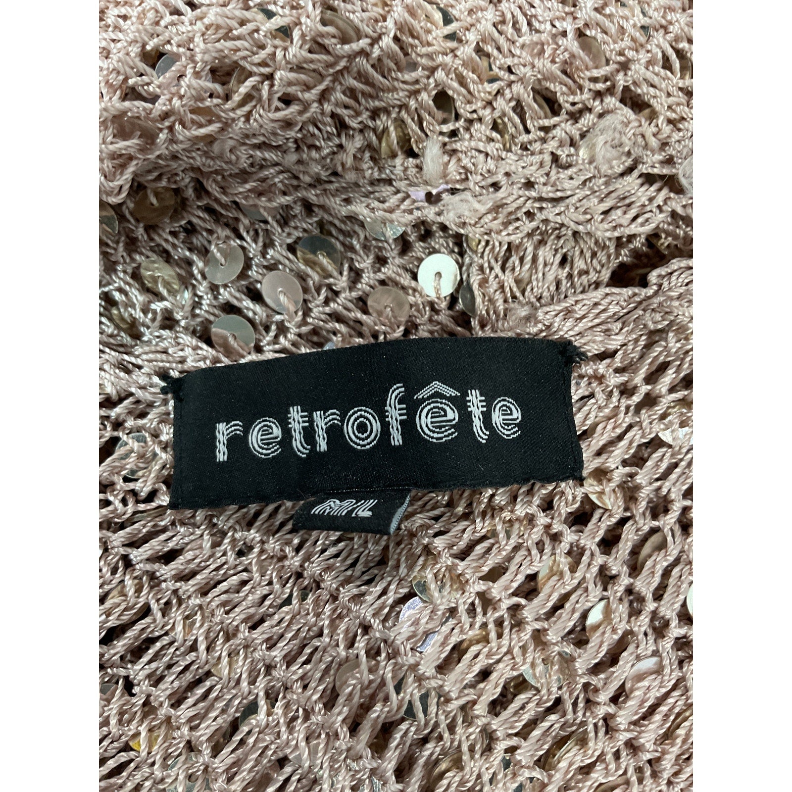Retrofete 'Candice' Pink One Shoulder Sequin Embellished Dress Size M