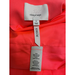 Cinq à Sept 'Khloe' Pink Triacetate Crepe Ruched Blazer Size 0