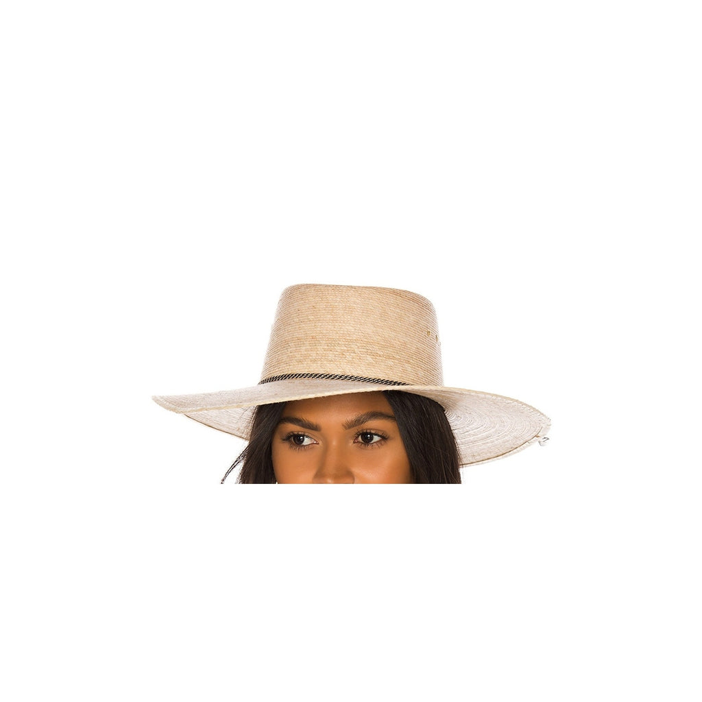 L*SPACE 'Wayne' Beige Cotton Wide-Brim Hat Size 0 / S