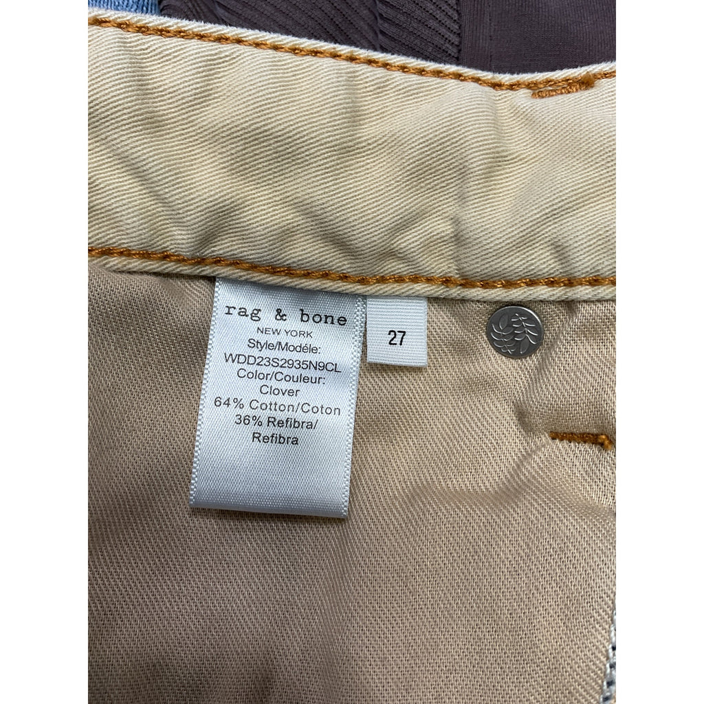 Rag & Bone Featherweight Blue Cotton Logan Wide Leg Denim Jean Size 27