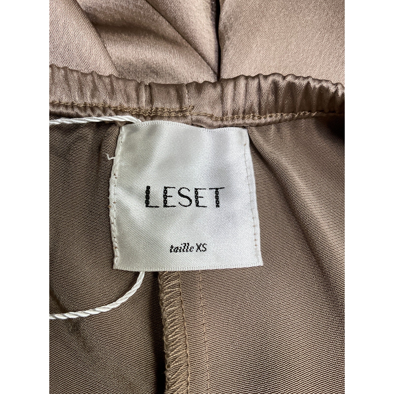 Leset Barb Wide Leg Beige Acetate Lounge Pants Size XS