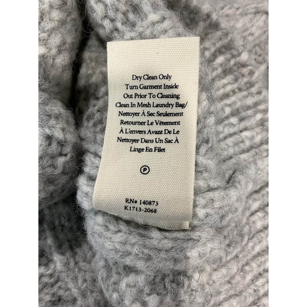 Loveshackfancy 'Louella' Silver Alpaca Cable Knit Cardigan Size XL