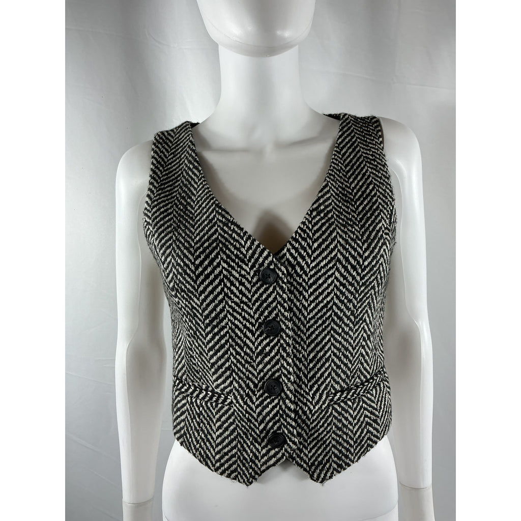 L'Academie 'June' Black Polyester Vest Size S