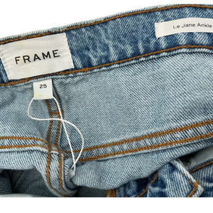 Frame Distressed Blue Le Jane Ankle Denim Jeans Size 25
