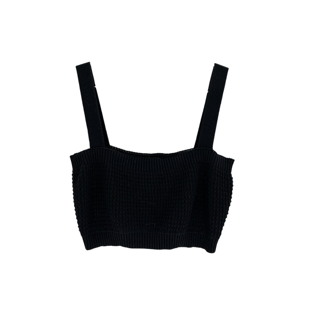 Loulou Studio 'Senna' Black Cotton Tank Top Size L