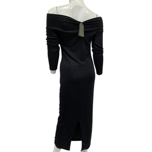 Allsaints Shimmering Black Delta Dress Size 8 NWT