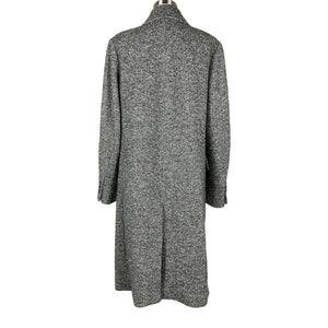 Vince 'Herringbone' Grey Wool Double Breasted Coat Size M