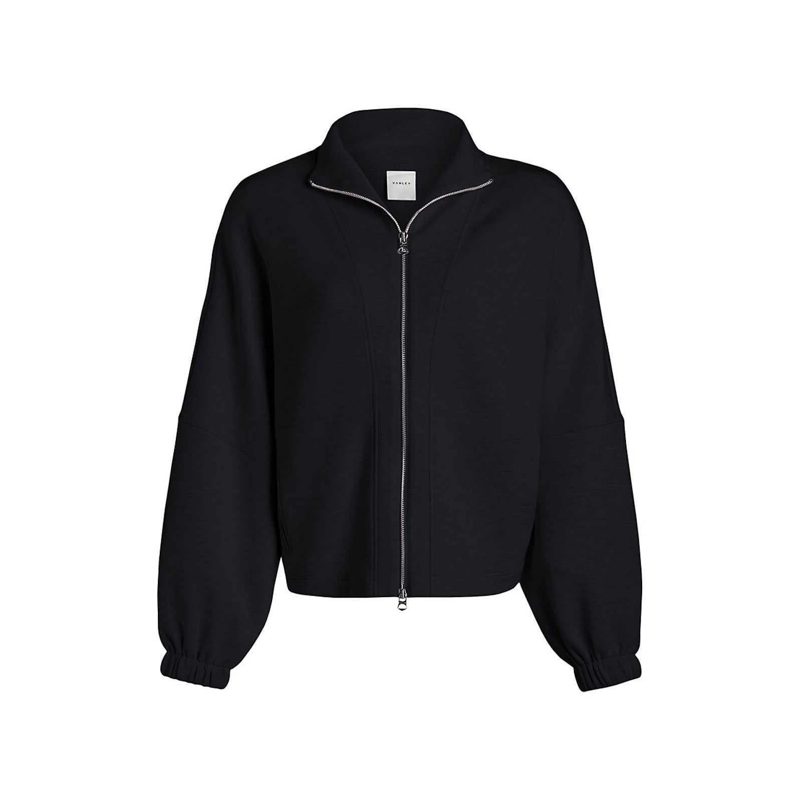 Varley 'Ashbury' Black Viscose Zip-Up Sweatshirt Size XS