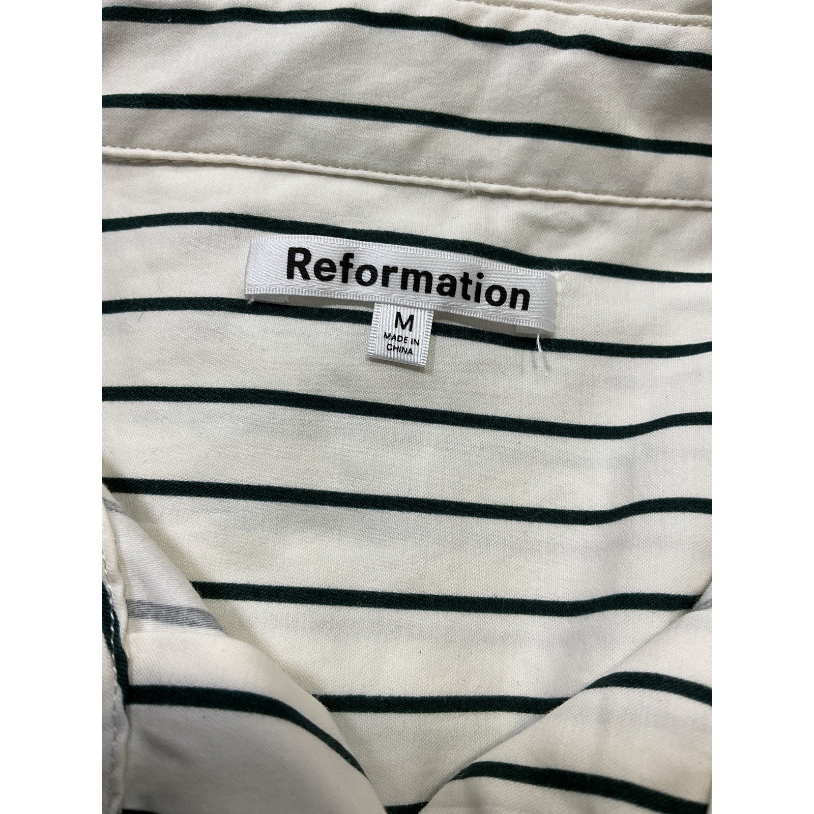 Reformation 'Will' White Oversized Shirt Size M