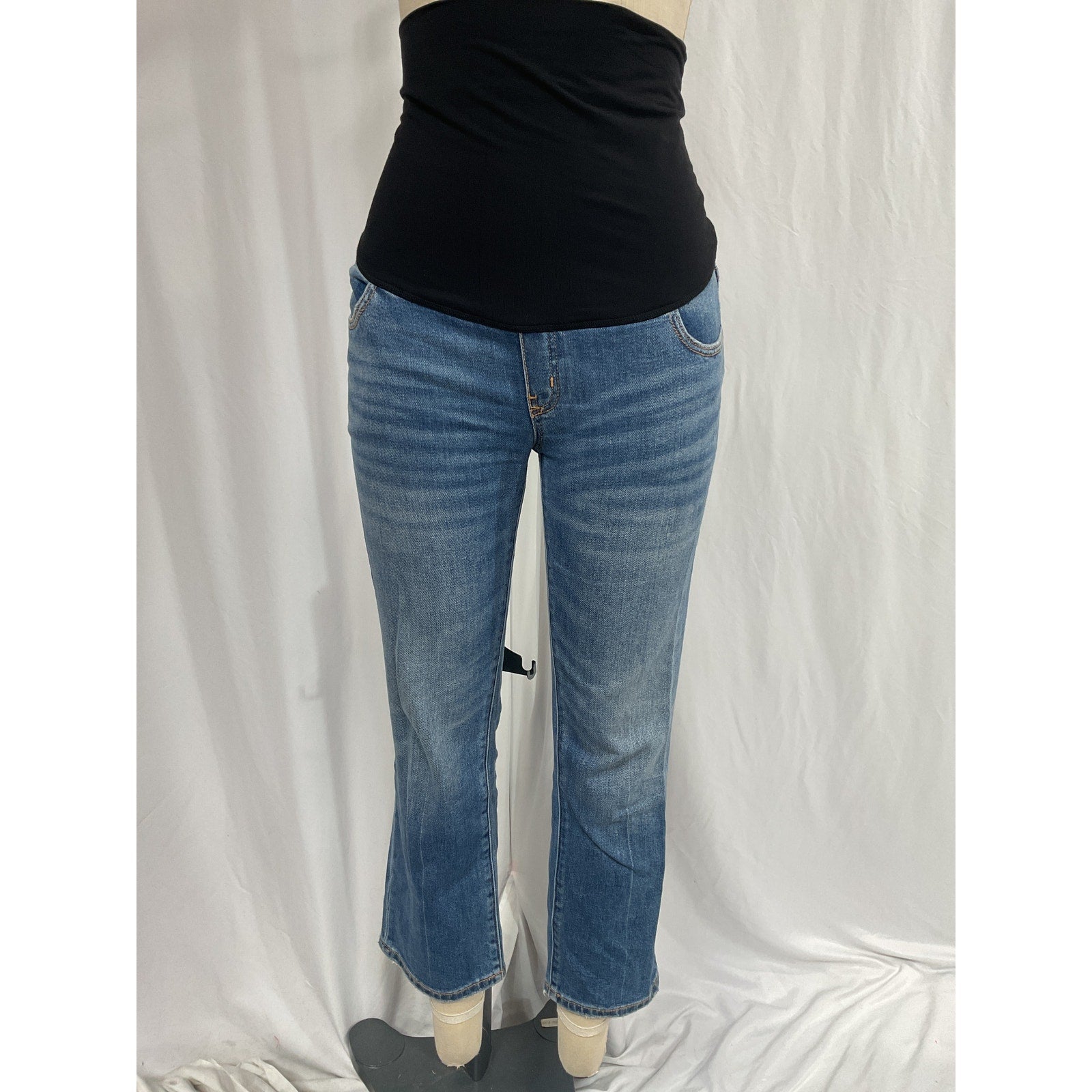 Hatch 'The Over' Blue The Bump Straight Maternity Denim Jean Size 25