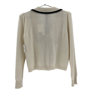 Frame Cashmere Beige Sailor Collar Cardigan Size M