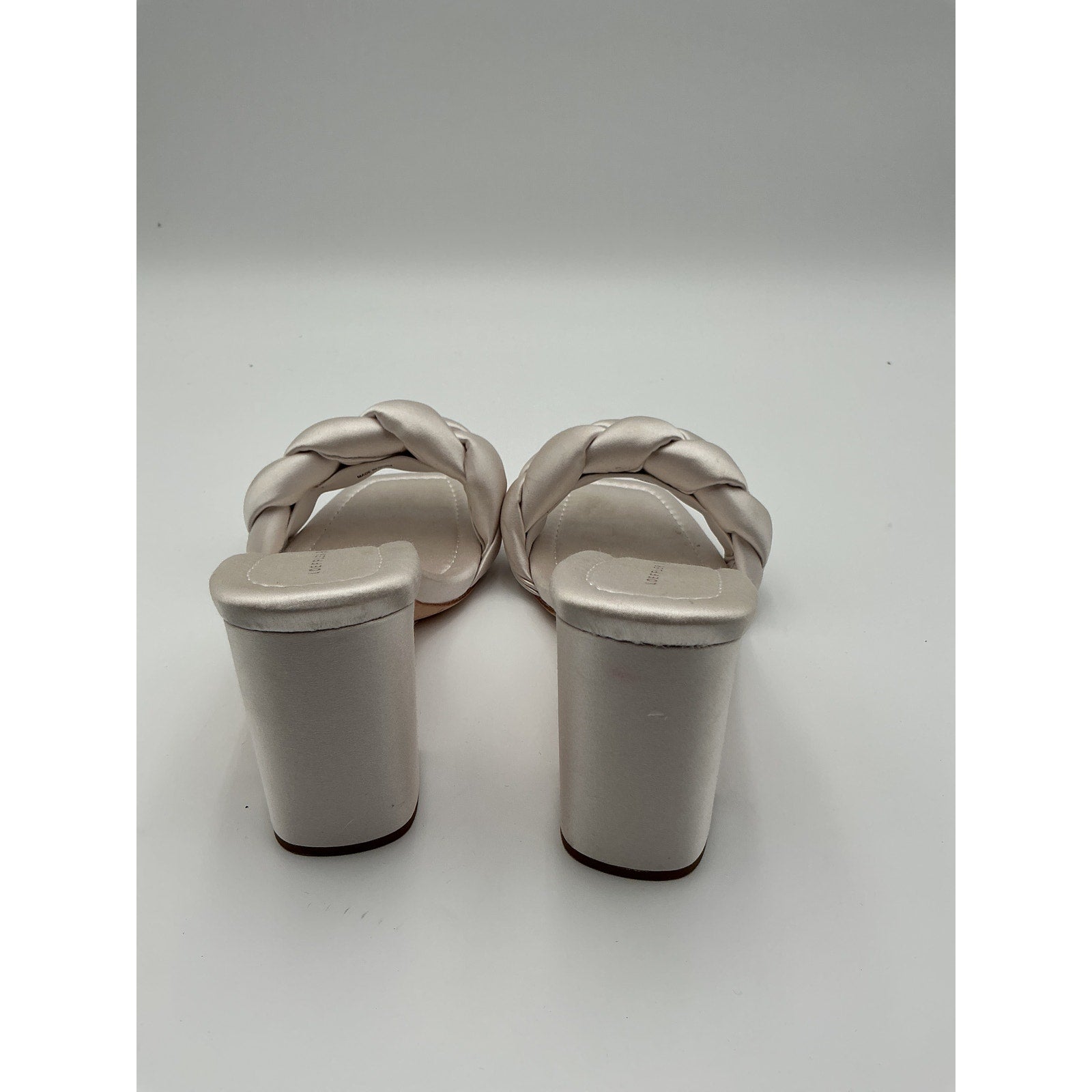 Loeffler Randall 'Freya' White Satin Mule Sandal Size 8.5
