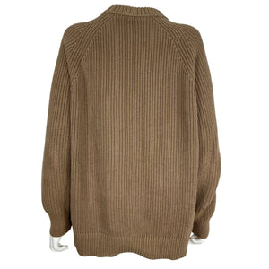 Jenni Kayne Oversized Tan Fisherman Sweater Size S