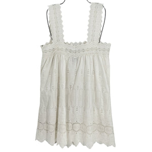 Posse Embroidered White Amelia Mini Dress Size M