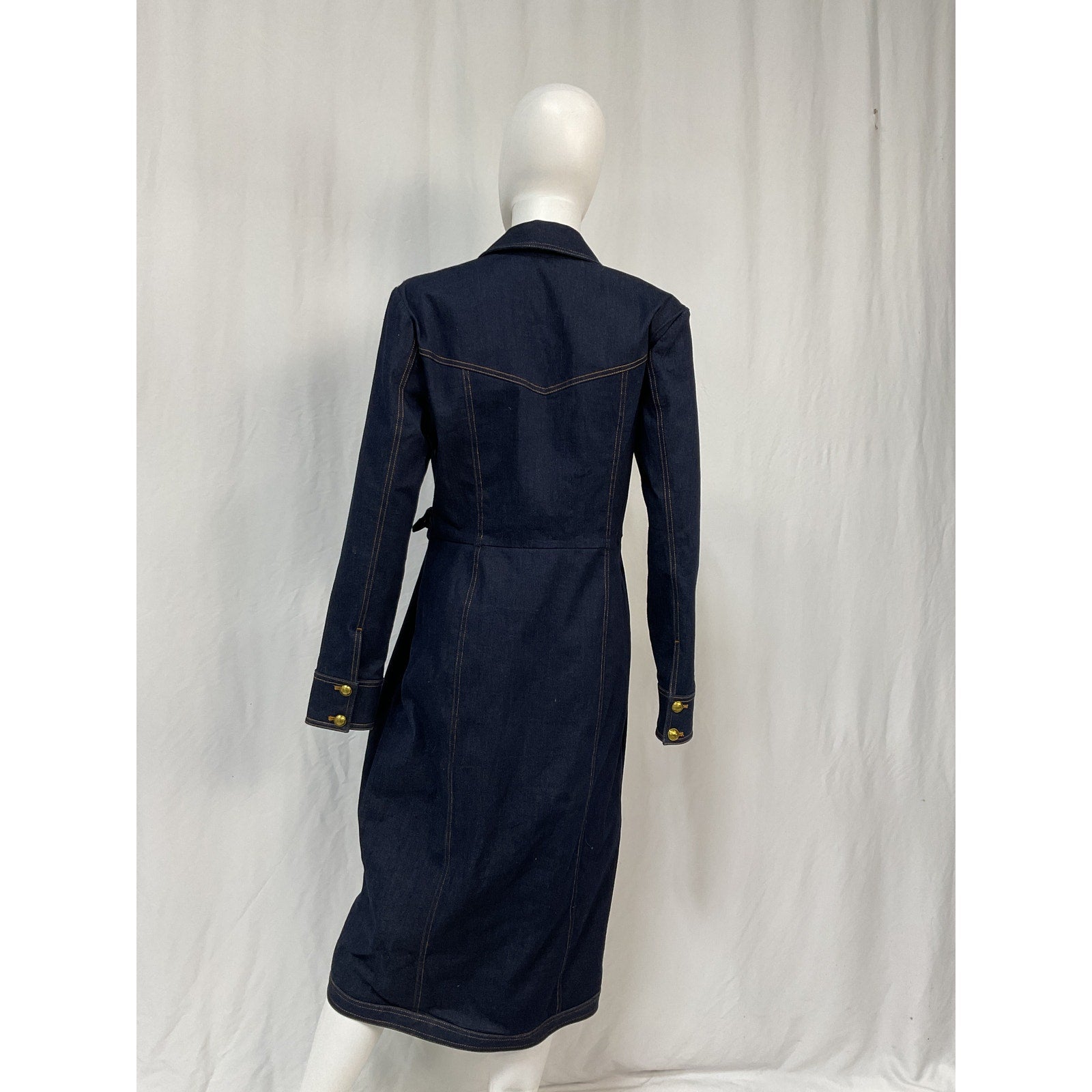 Veronica Beard 'Arlington' Blue Cotton Denim Wrap Dress Size 12