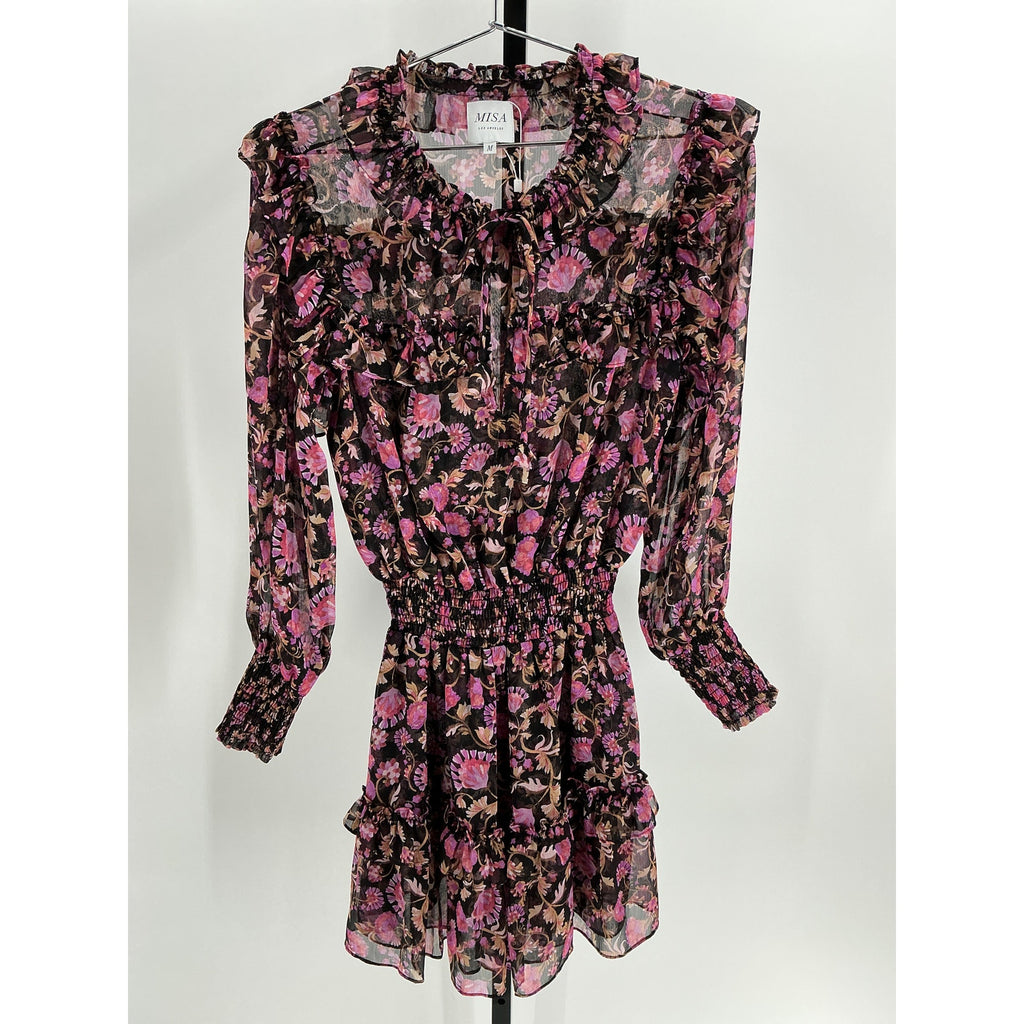 Misa Los Angeles 'Vittoria' Pink Viscose Dress Size M