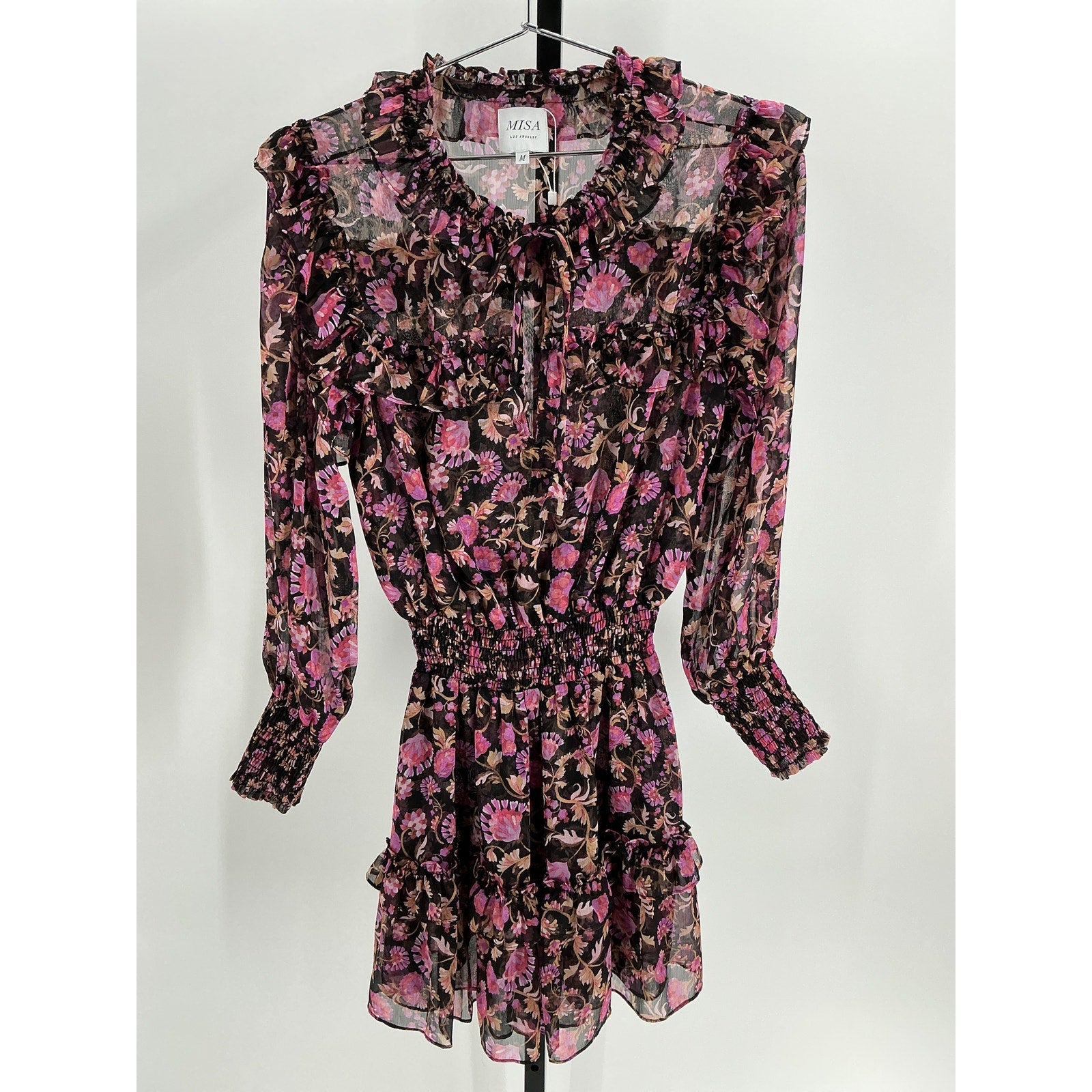 Misa Los Angeles 'Vittoria' Pink Viscose Dress Size M